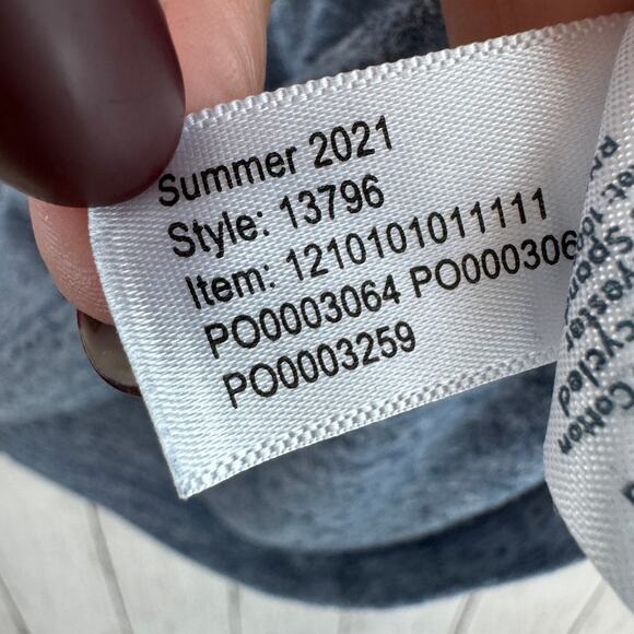 Marine Layer Blue/Gray Re-Spun Contrast Pocket Short-Sleeve T-Shirt Size M/L - Picture 4 of 10